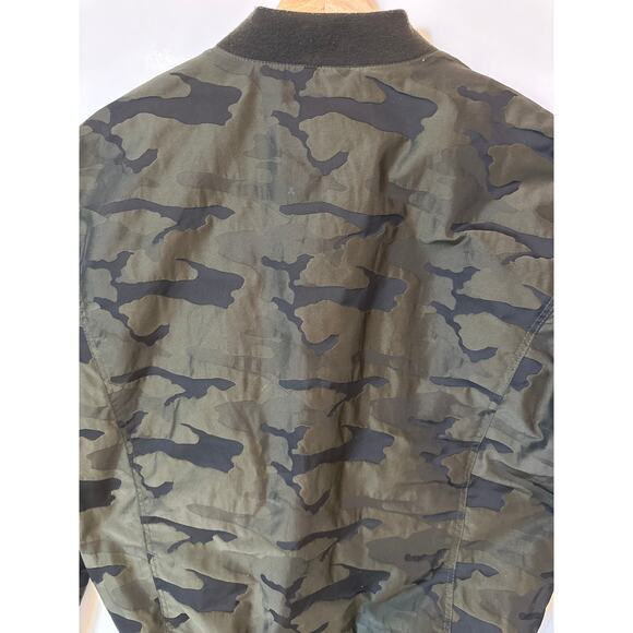 Blank NYC Camo Bomber Jacket Camouflage Military Utility Streetwear Green Sz M - Picture 8 of 11